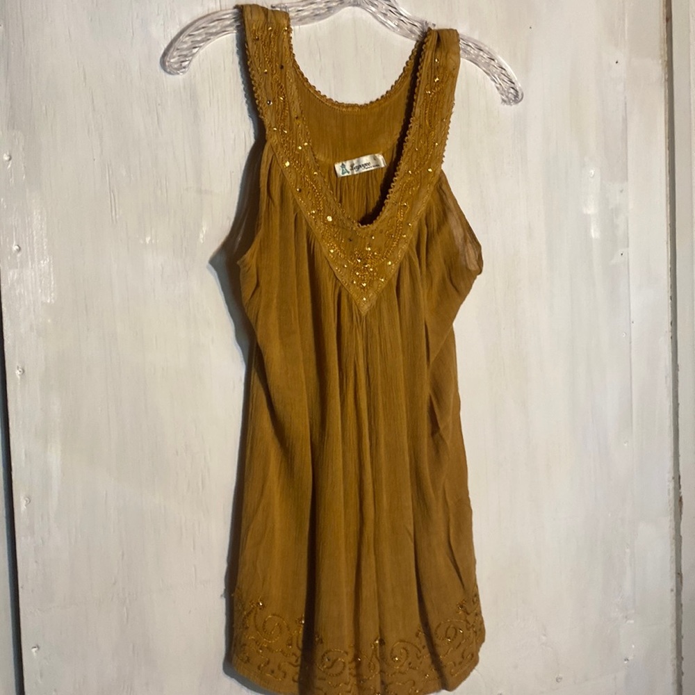 Lapagee Sz L Soft Cotton Summer Tank Embroidered Posh